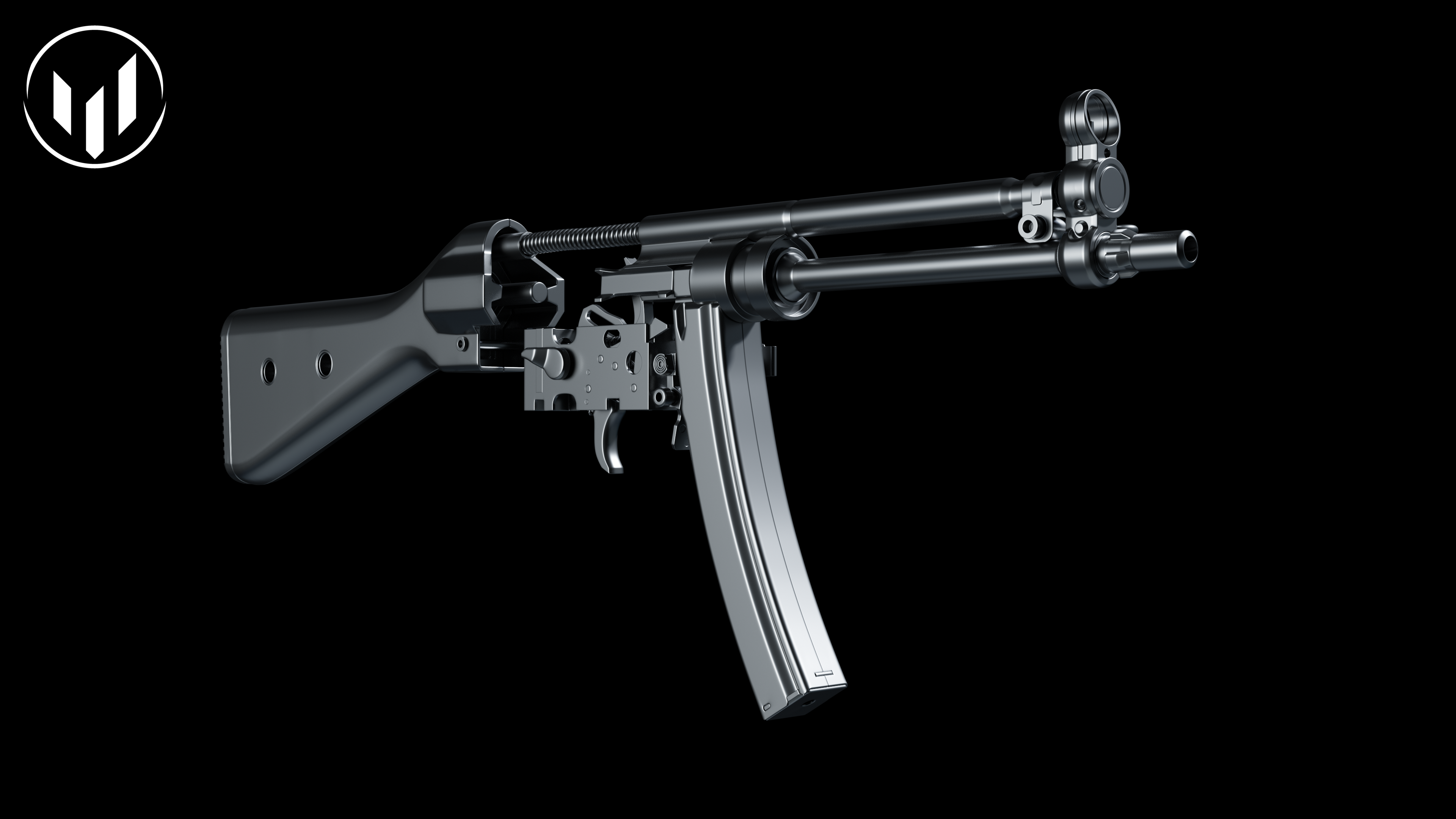 MP5 with disassembly (highpoly) preview image 4